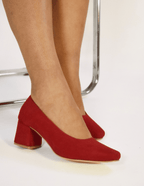 Marela 33 | Rojo Cereza Zapatos de Tacón Cómodos