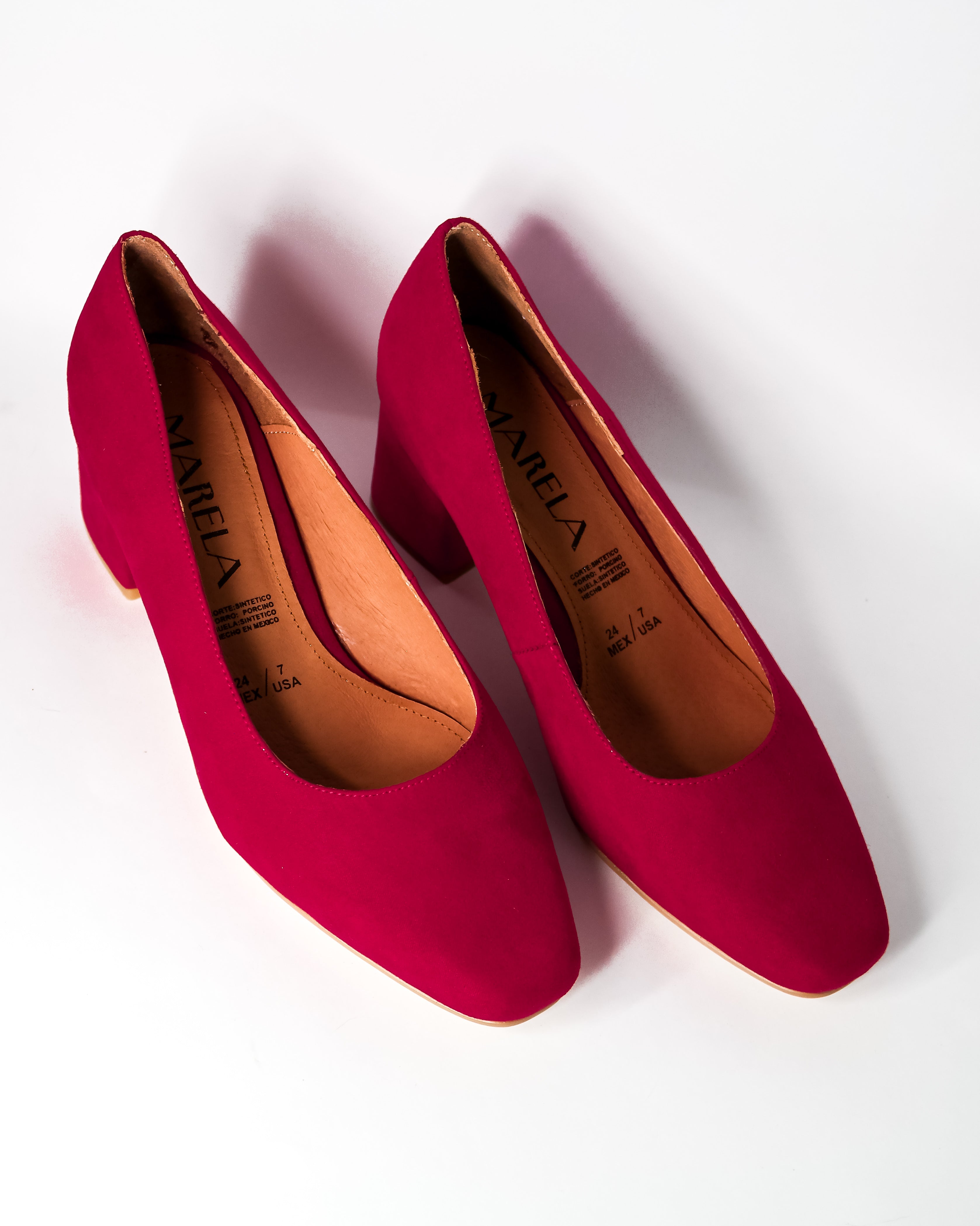Marela 33 | Rojo Cereza Zapatos de Tacón Cómodos