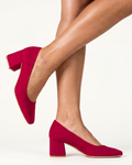 Marela 33 | Rojo Cereza Zapatos de Tacón Cómodos