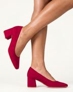 Marela 33 | Rojo Cereza Zapatos de Tacón Cómodos