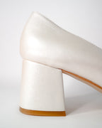 Marela 33  Blanco Perla | Zapatos de Tacón Cómodos