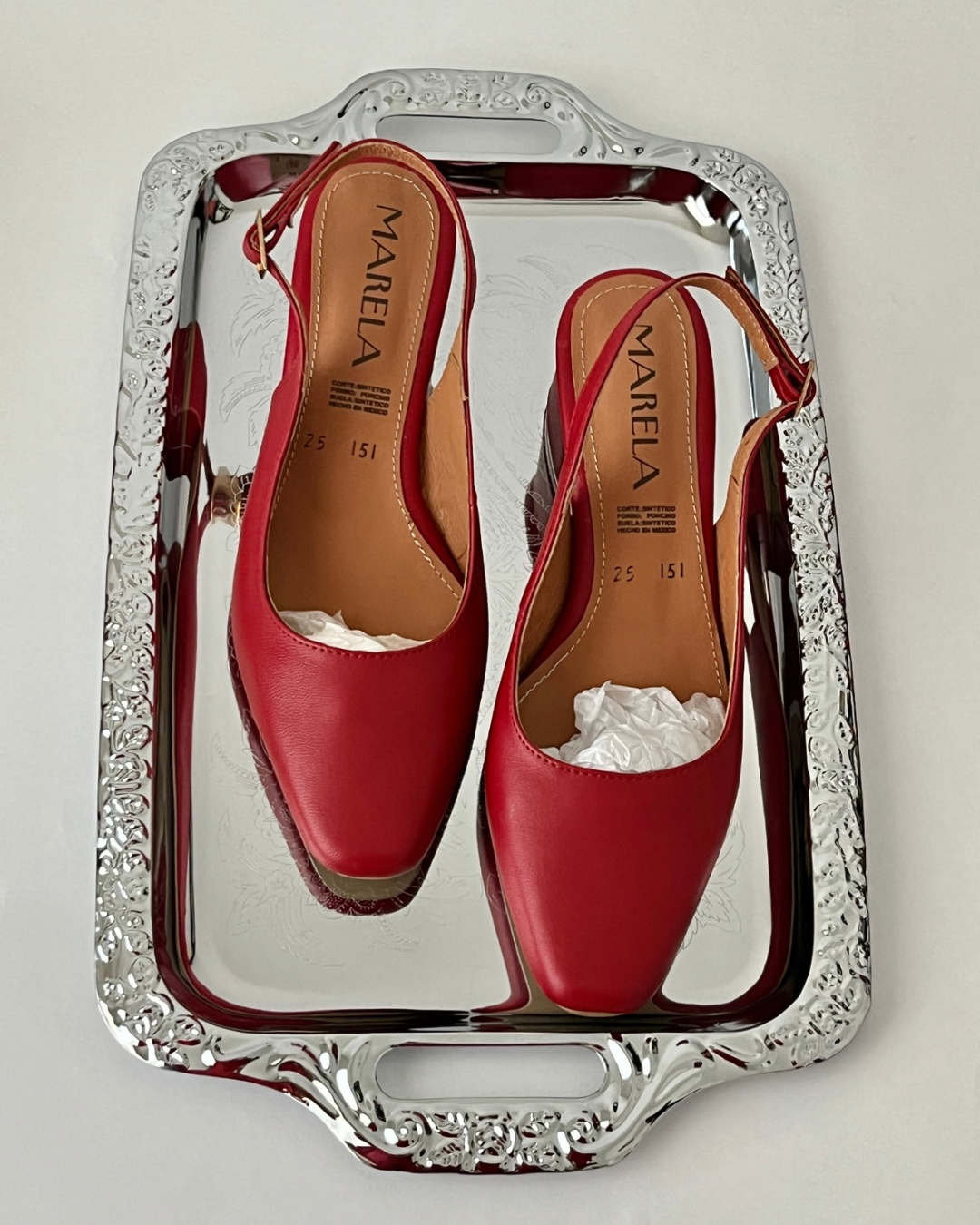 Marela 22 Rojo Cereza | Zapatos de Tacón Cómodos