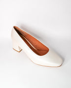 Marela 33  Blanco Perla | Zapatos de Tacón Cómodos